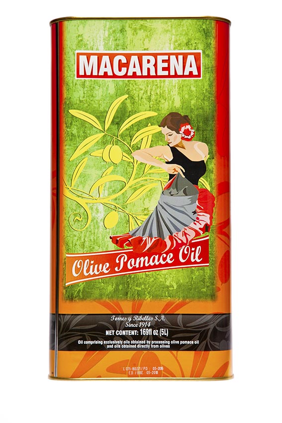 Case of 4 tins of 5 L of MACARENA olive pomace oil
