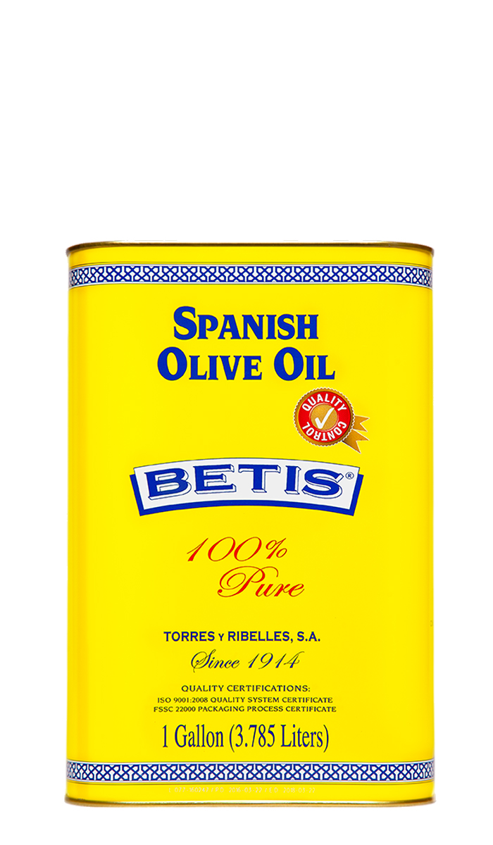 Case of 4 tins of 1 G (3,785 L) of BETIS olive oil