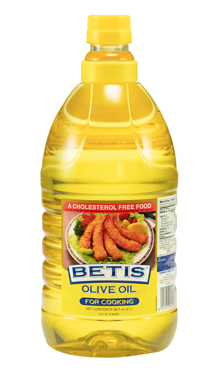Caja de 6 botellas PET de 2L de aceite de oliva BETIS 