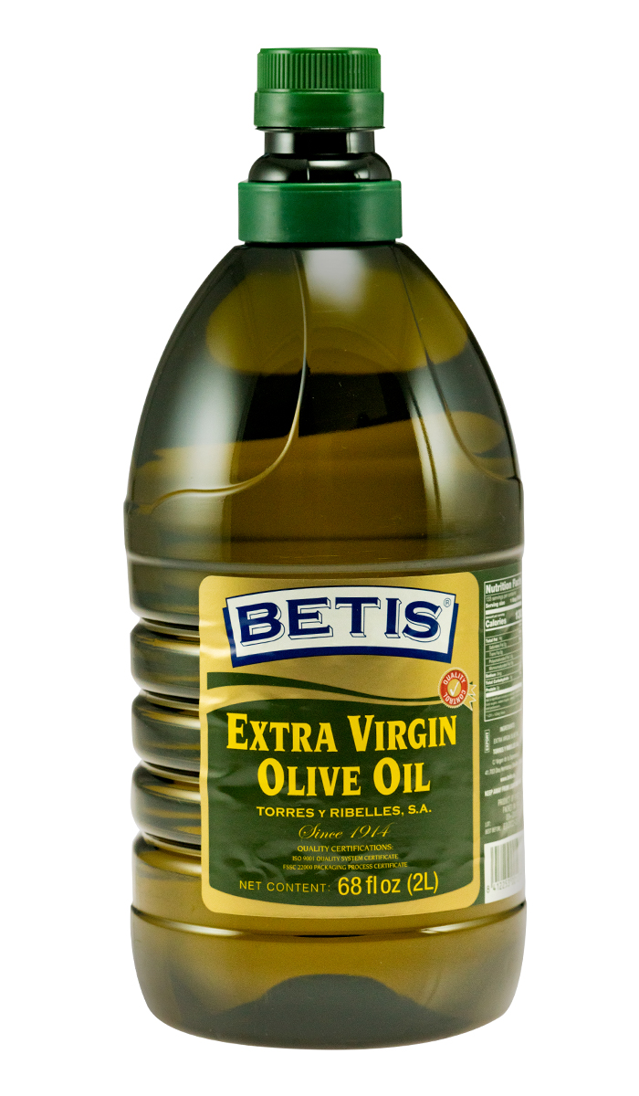 Caja de 6 botellas PET de 2 L de aceite de oliva virgen extra BETIS