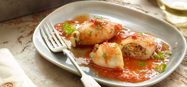 STUFFED SQUID WITH MEAT