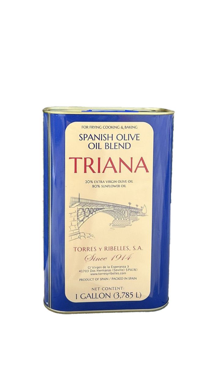 Caja de 4 latas de 1G (3,785 L) de aceite “Spanish Olive Oil Blend” TRIANA