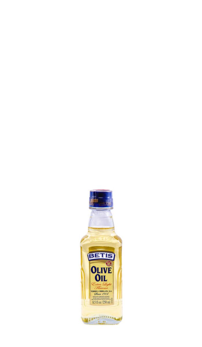 Caja de 24 botellas vidrio de 250 ml de aceite de oliva BETIS 