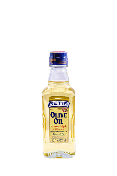 Caja de 24 botellas vidrio de 250 ml de aceite de oliva BETIS 