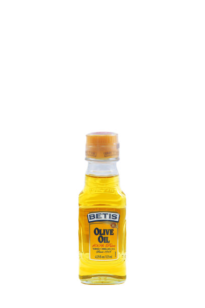 Caja de 24 botellas vidrio de 125 ml de aceite de oliva BETIS