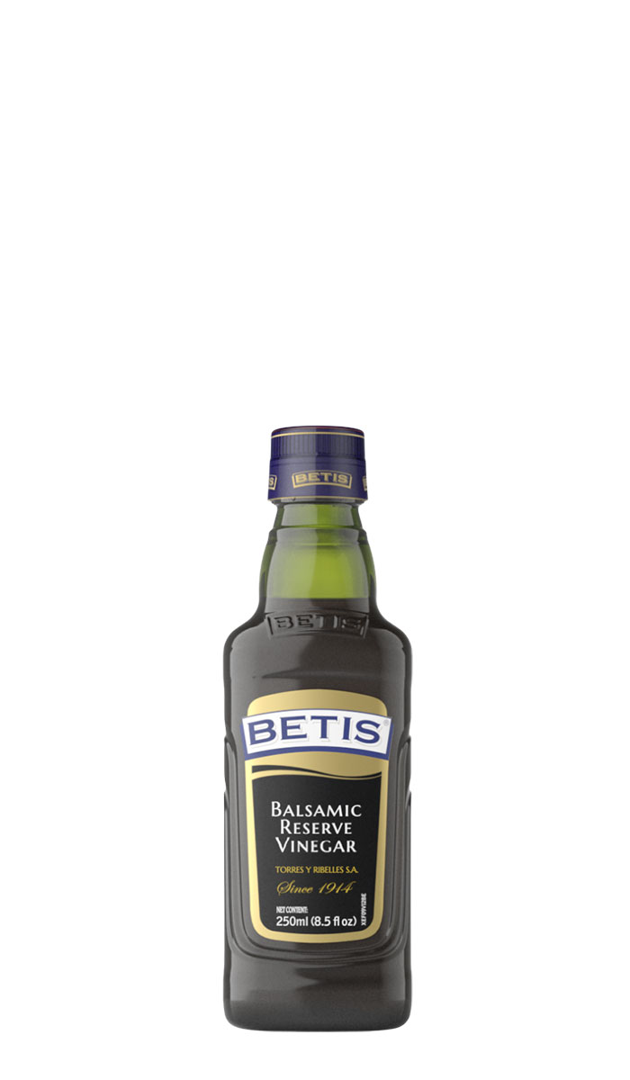 Caja de 12 botellas vidrio de 250 ml de vinagre balsámico BETIS