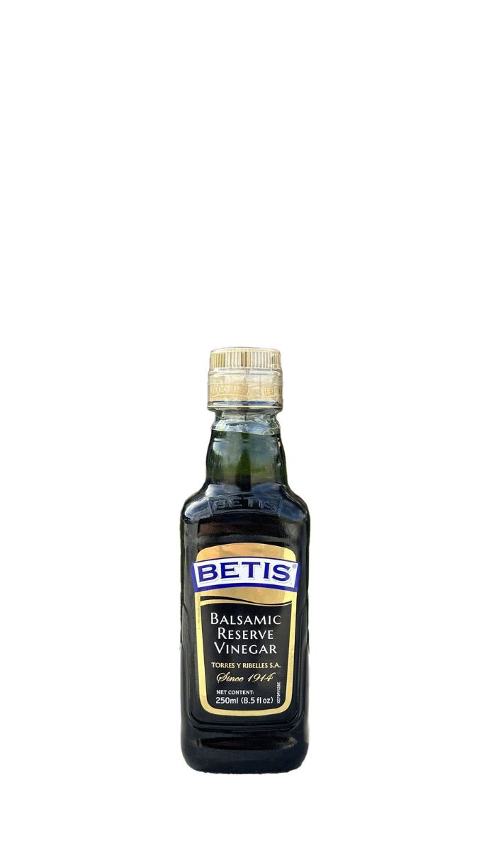 Caja de 12 botellas vidrio de 250 ml de vinagre balsámico BETIS