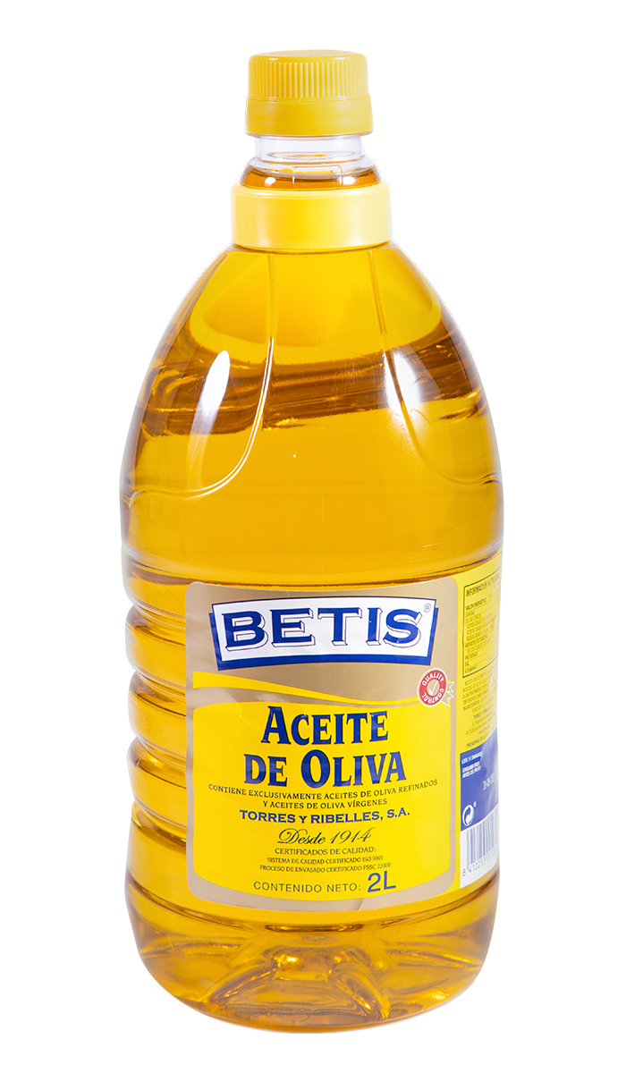 Caja de 6 botellas PET de 2 L de aceite de oliva BETIS