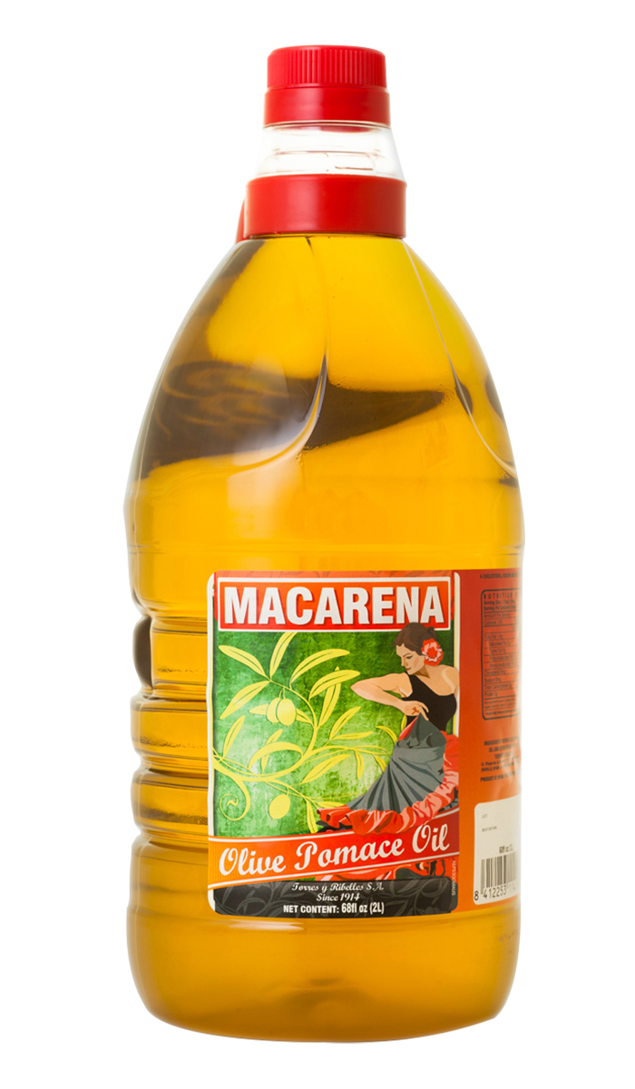 Case of 6 PET bottles of 2 L of MACARENA olive pomace oil