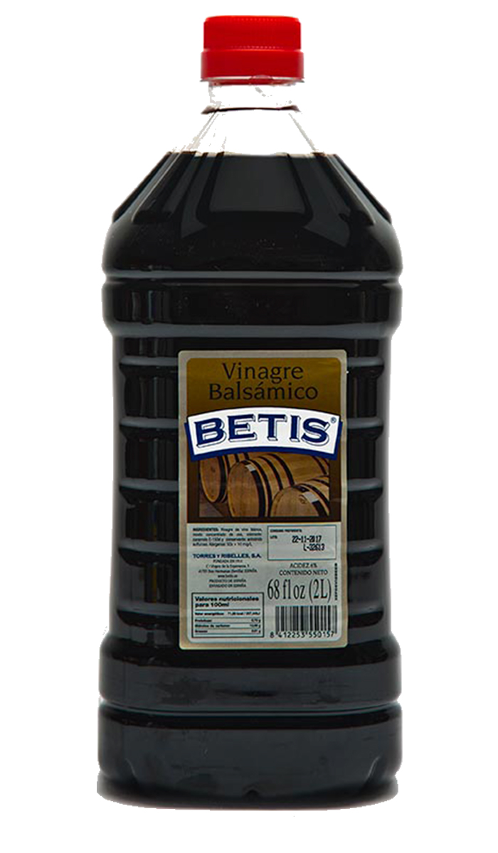 Caja de 6 botellas PET 2 L de vinagre balsámico BETIS