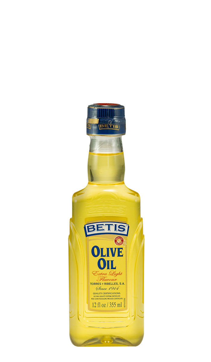 Caja de 12 botellas PET de 12 fl oz (355 ml) de aceite de oliva BETIS 